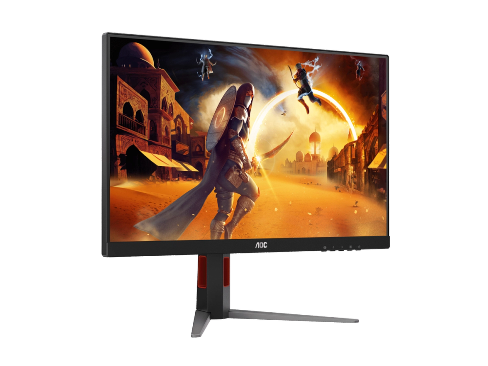AOC Q27G4Fの斜め前からの公式製品画像
