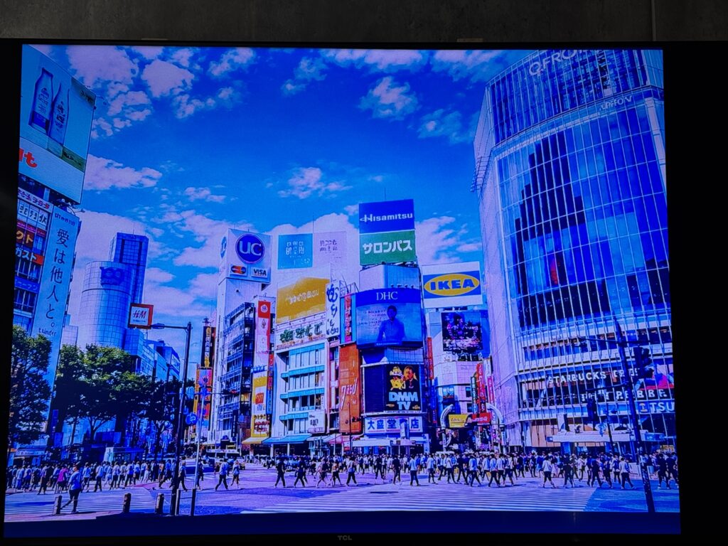 TCL 50T6Cで表示した比較映像